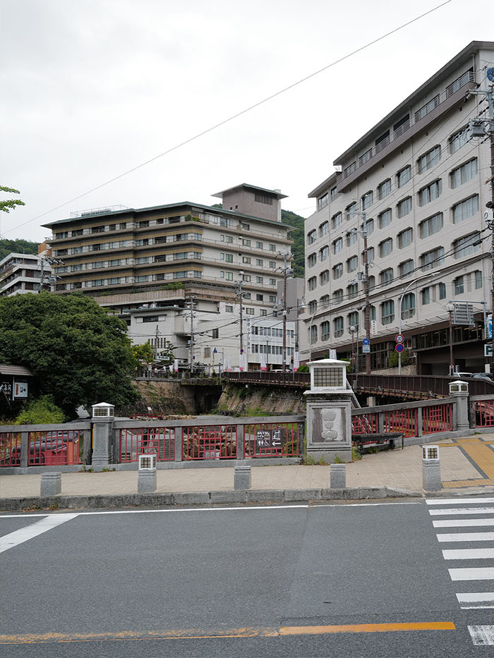有馬温泉の川沿いの風景