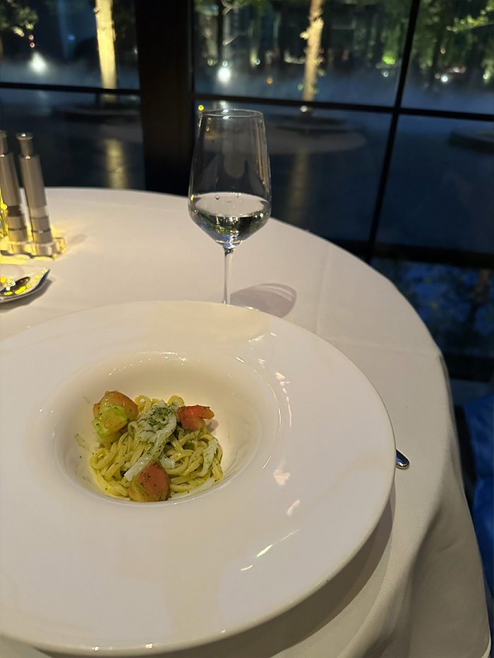 ホテルのイタリアンでいただいたパスタ料理