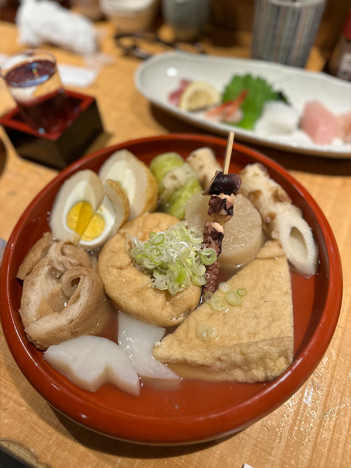 大きなくるま麩が入った金沢おでん